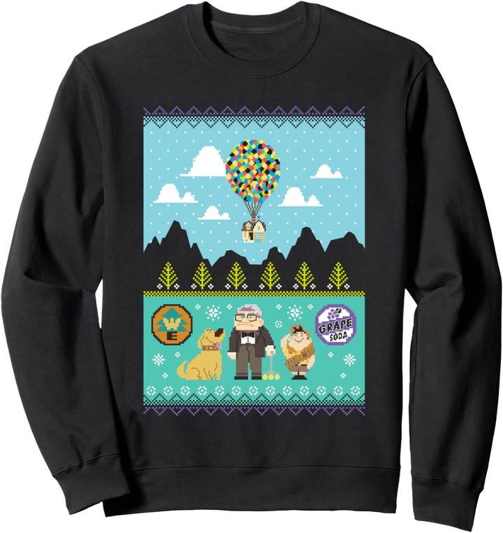 Disney Pixar Up Carl Russel and Dug Holiday Sweatshirt