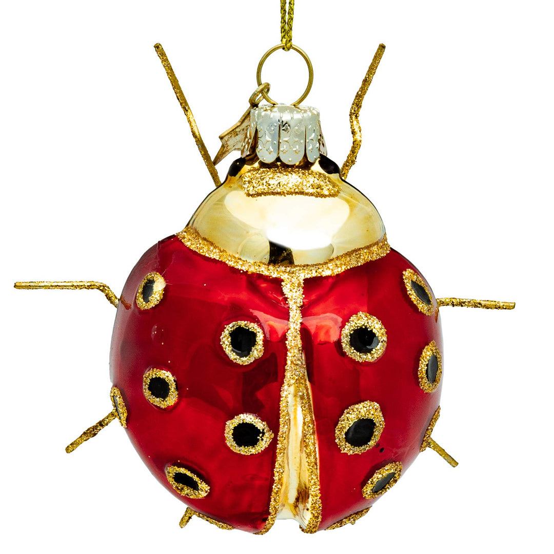 SIKORA Marienkäfer besondere Weihnachtskugel Glas Christbaumschmuck Deko Figur Weihnachten Anhänger