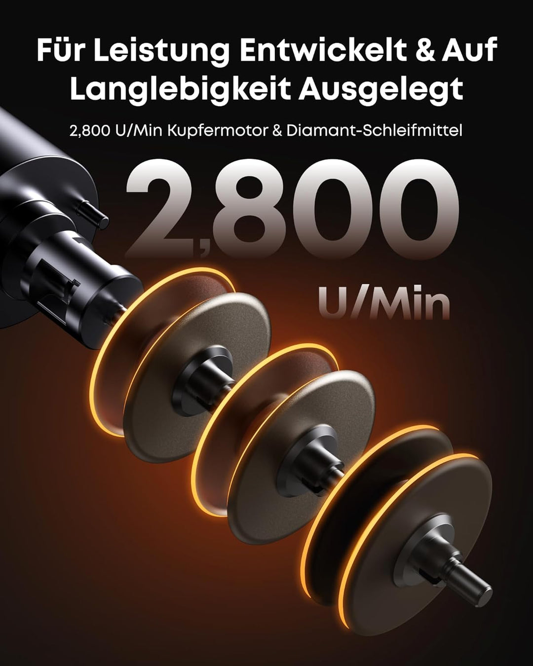 Messerschärfer Elektrisch, 3‑stufiger Messerschleifer mit Diamant-Schleifscheiben, 20° Präzisions-Wi