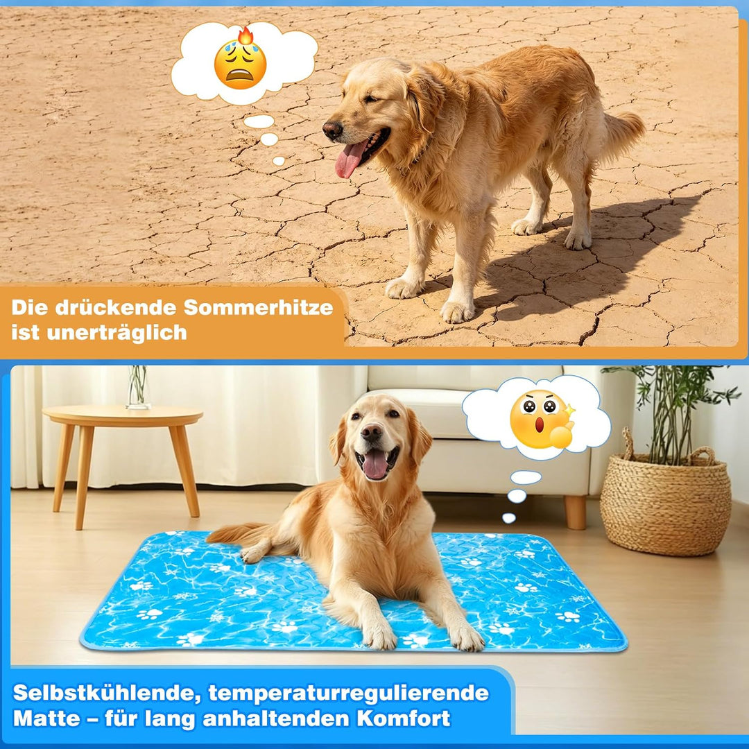 Kühlmatte Hund (60x45cm) Kühlmatte für Hunde und Katze 2026 Selbstkühlende Hundematte für Mittelgros