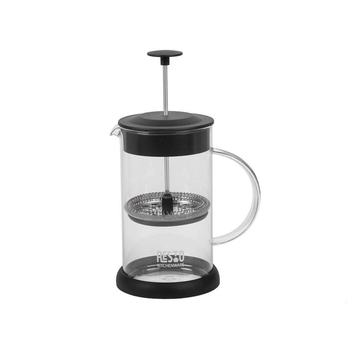 RESTO 90502 French Press System Tee/Kaffeebereiter aus hitzebeständigem Borsilikatglas mit Glasgriff