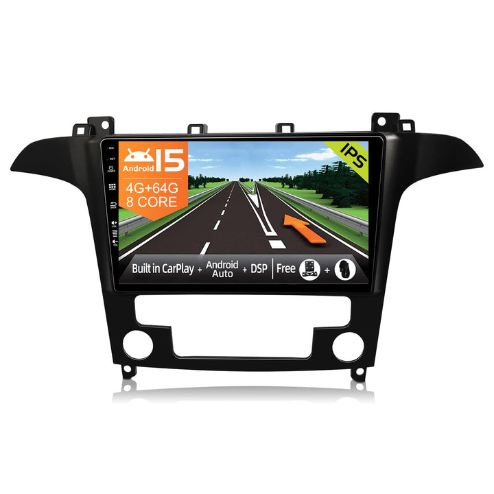JOYX Android 12 Autoradio Passt für Ford S-Max (2007-2008) - [4G+64G] - Eingebaut DSP/Carplay/Androi