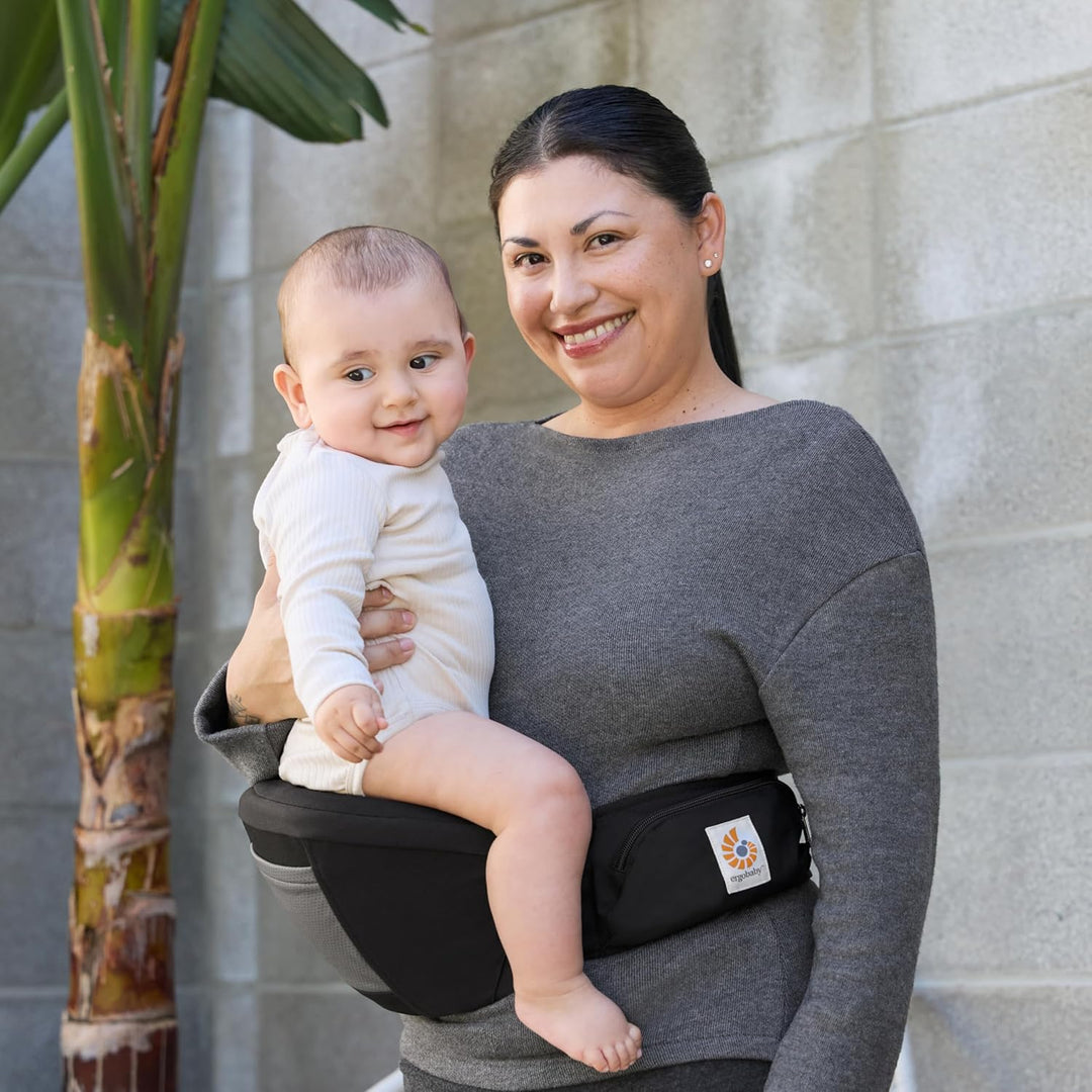Ergobaby Lift Hip Seat Babytrage mit Babyhüftsitz für Babys und Kleinkinder ab 6 Monaten (7,7 kg - 2