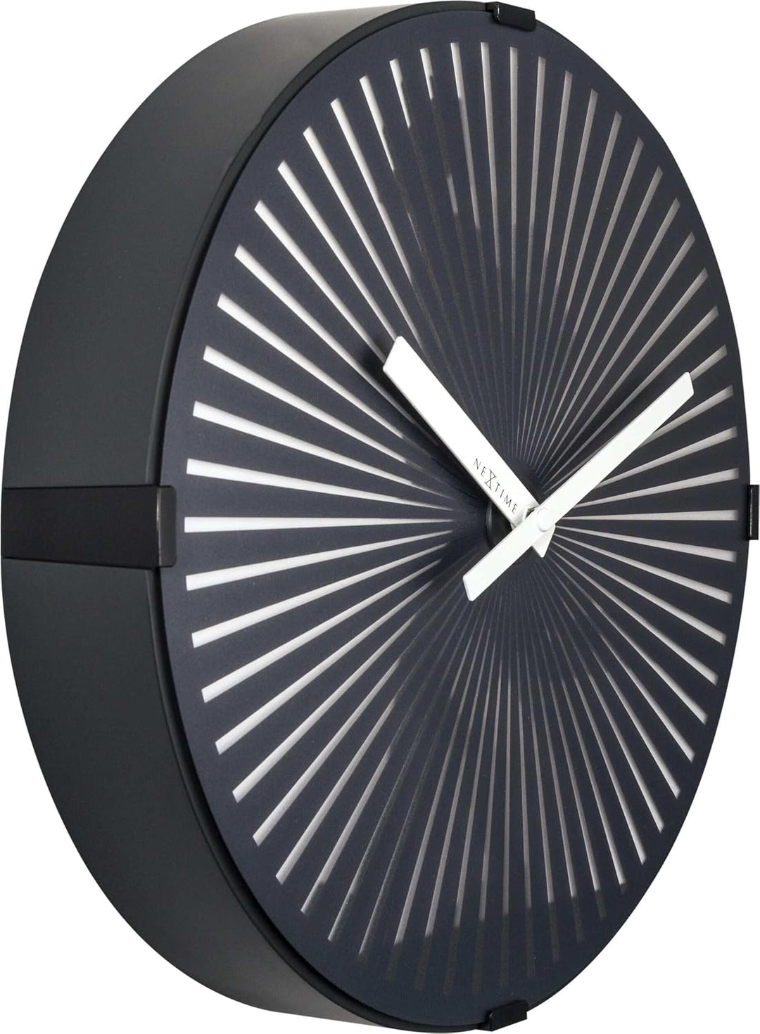 NeXtime Designer Wanduhr Running Man, mit optischer Illusion - Mann joggt, ø 30,5 cm