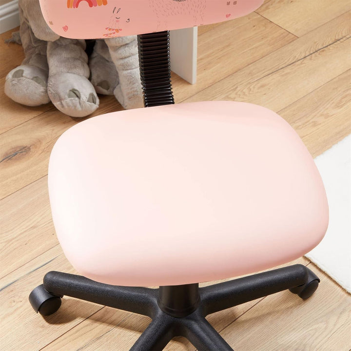 CARO-Möbel Drehstuhl Alpaca für Kinder Kunstleder in pink, Kinderschreibtischstuhl höhenverstellbar
