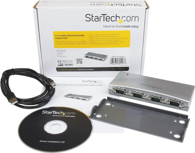 StarTech.com ICUSB2324 Adapter (4 Port USB auf seriell, RS232, DB9M, RS232) 4 Port Desktop, 4 Port D