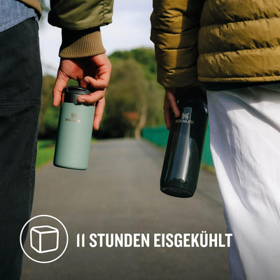 Stanley All Day Slim Trinkflasche Edelstahl 0.6L - Thermosflasche Kühlt 6 Stunden - 11 Stunden Eisge