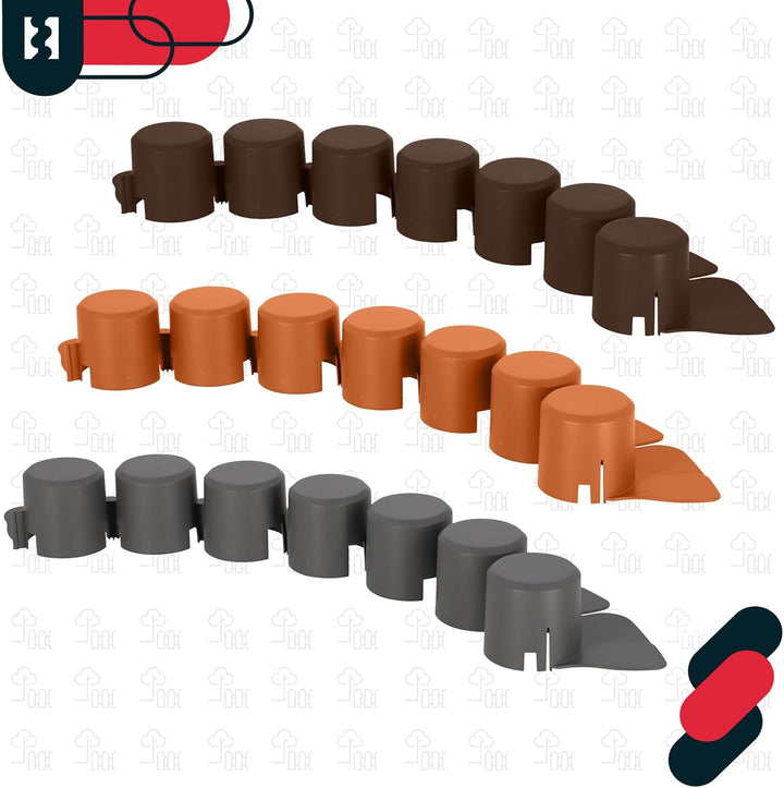 KOTARBAU® Garten-Palisade 60mm x 4,05m Braun zum Abgrenzen von Rasen und Gehwegen, Braun