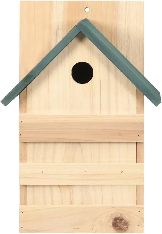 Vogelhäuser 4er Set aus Tannenholz, Nistkasten für Garten und Terrasse, wetterfestes Vogelnest mit g