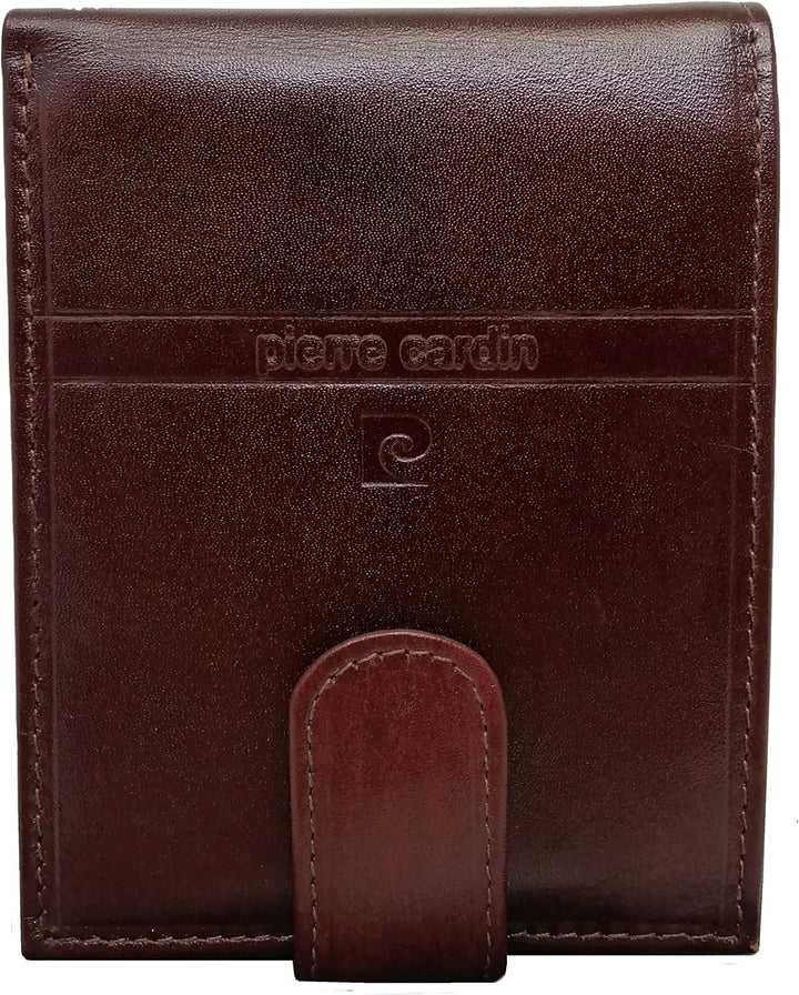 Pierre Cardin Geldbörse für Herren, echtes Leder, Slim, Herren, kleines dünnes Rfid, Geschenk, Brief