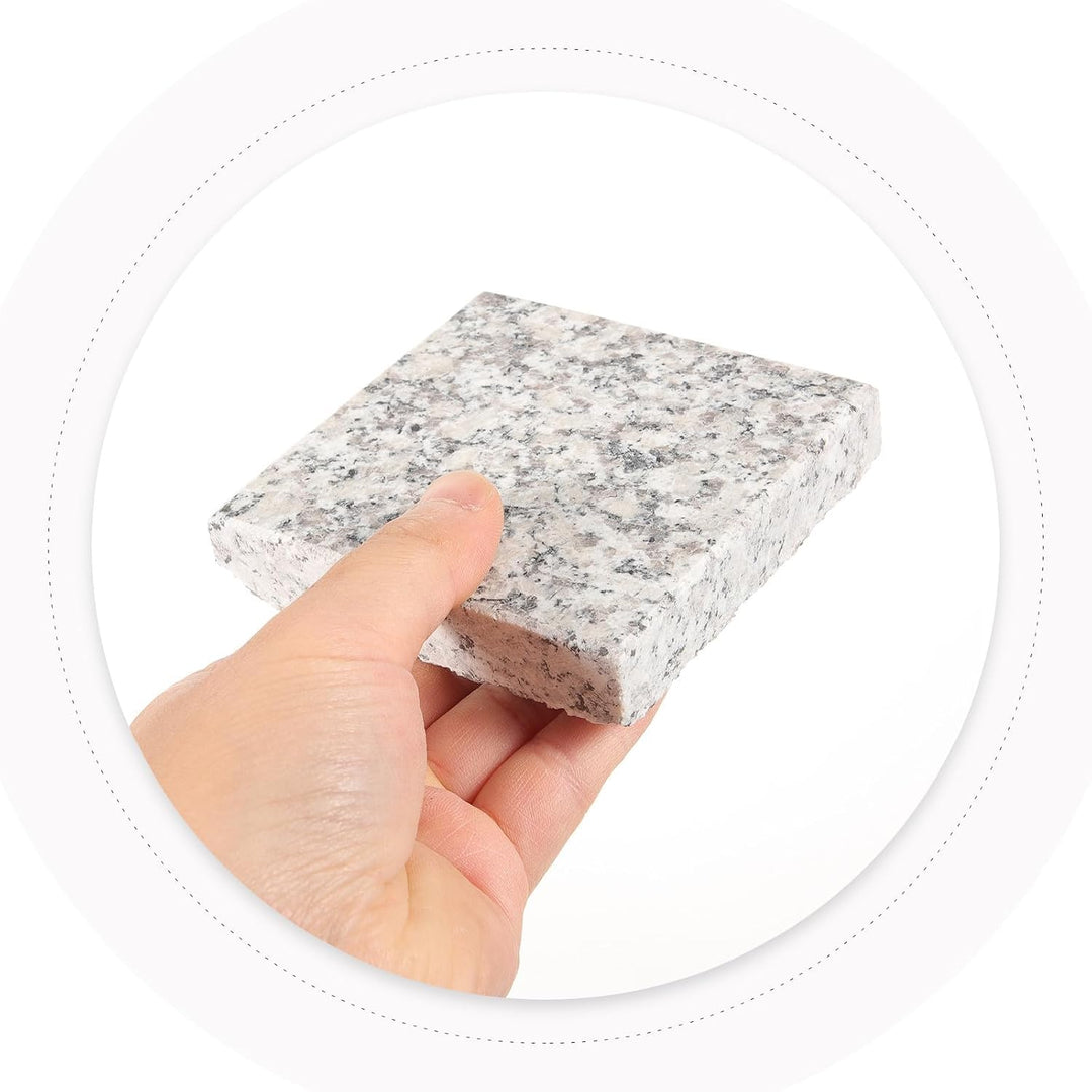HEMOTON 2 Stück Kühlplatte aus Granit für Haustiere und Kleintiere 9x9cm mit Wärmespeicherung und Le