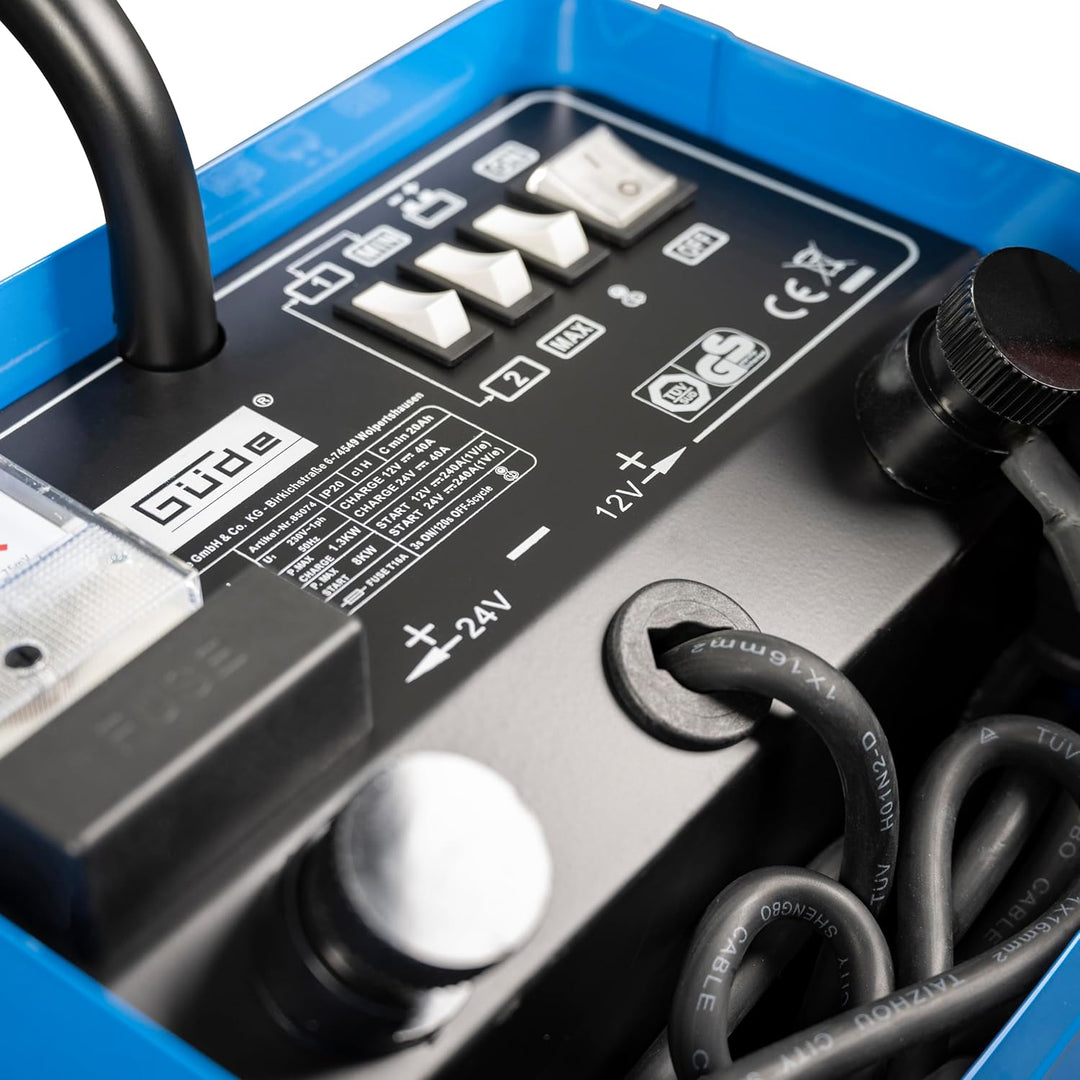 Güde 85074 Batterielader V 421 C (230 V, 8000 W Netzleistung, 12/24 V Ausgangsspannung, 20-800 Ah Ba