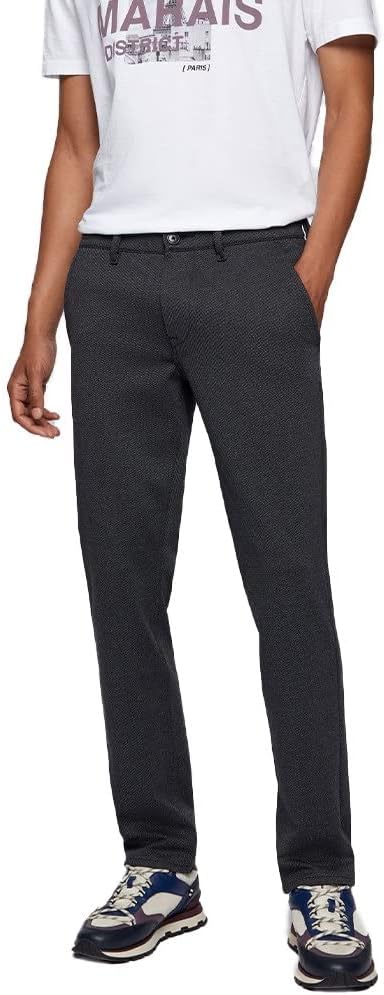 BOSS Herren Schino-Slim D Slim-Fit Hose aus elastischem Baumwoll-Satin 33 Dark Blue404, 33 Dark Blue