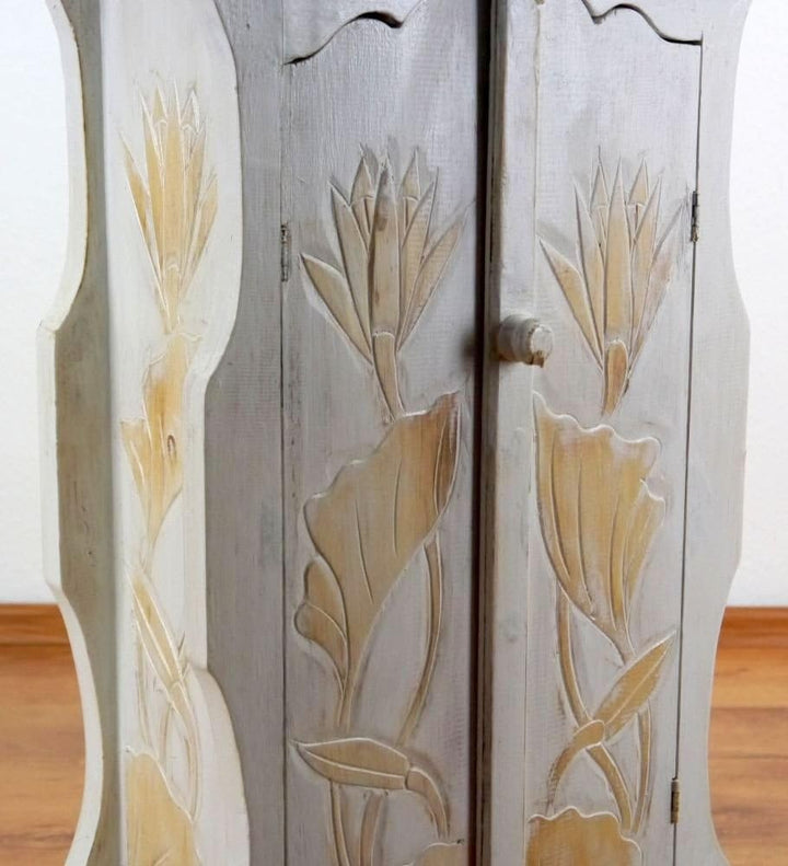 livasia Kleiner 2 türiger Schrank, Badezimmerschrank, Wäscheschrank, Garderobenschränkchen, Nachtsch