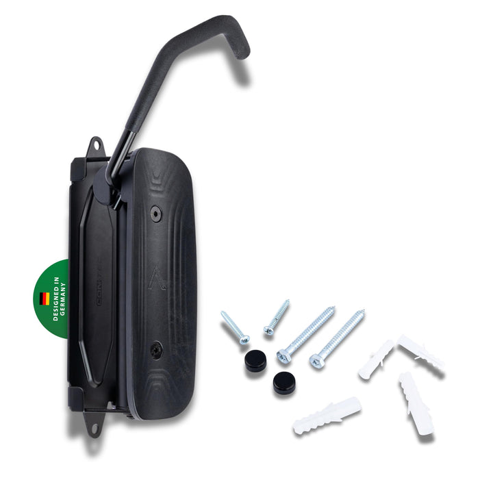 CONTEC Wandpräsenter smART, 30kg, aus Stahl und festen Kunststoff, inkl. Befestigungsmaterial, Fahrr
