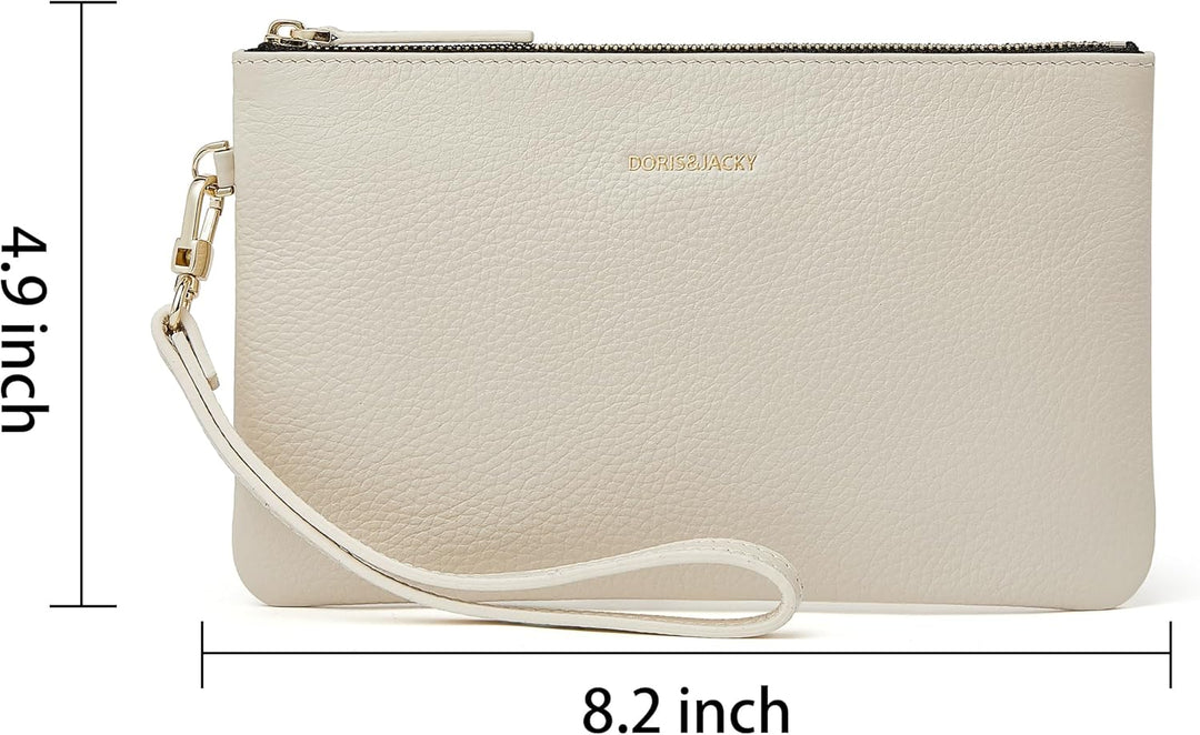 DORIS&JACKY Ziegenleder Wristlet Clutch Brieftasche Nette Kleine Beutel Tasche Mit Gurt 2 Rindsleder
