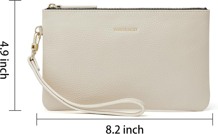 DORIS&JACKY Ziegenleder Wristlet Clutch Brieftasche Nette Kleine Beutel Tasche Mit Gurt 2 Rindsleder