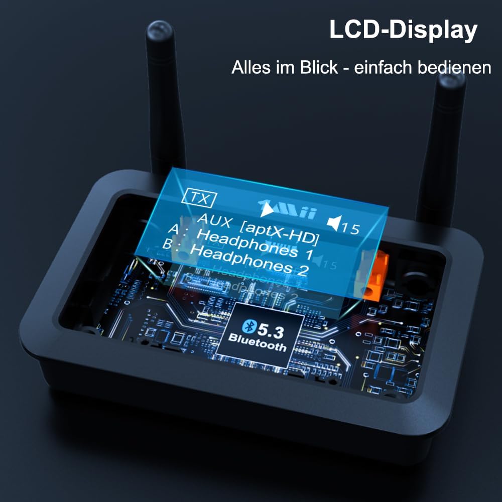 1Mii B03 Bluetooth Sender Empfänger 3 in 1 Adapter für TV… Large-5, Large-5