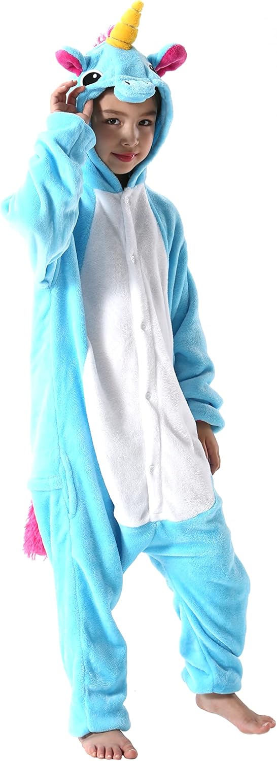 DarkCom Tier Kostüm Onesie Kinder Weihnachten FaschingsKostüm Cosplay Anime Schlafanzu Nachtwäsche X