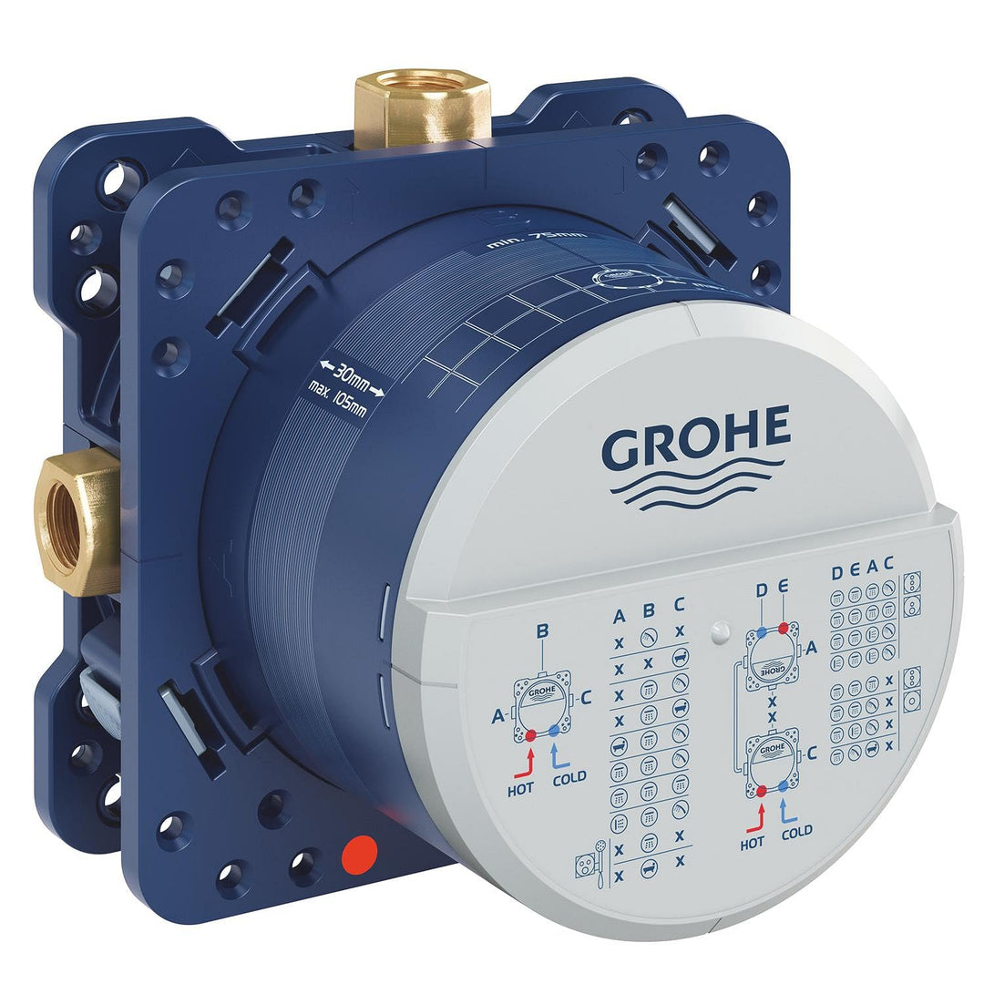 GROHE Rapido SmartBox | UP-Rohinstallation - Unterputz-Einbaukörper | 3 Abgänge 1/2 Zoll | 35600000,