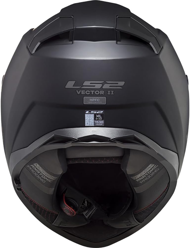 LS2, Integralhelme motorrad VECTOR II solid noir mat, XS XS noir mat, XS noir mat