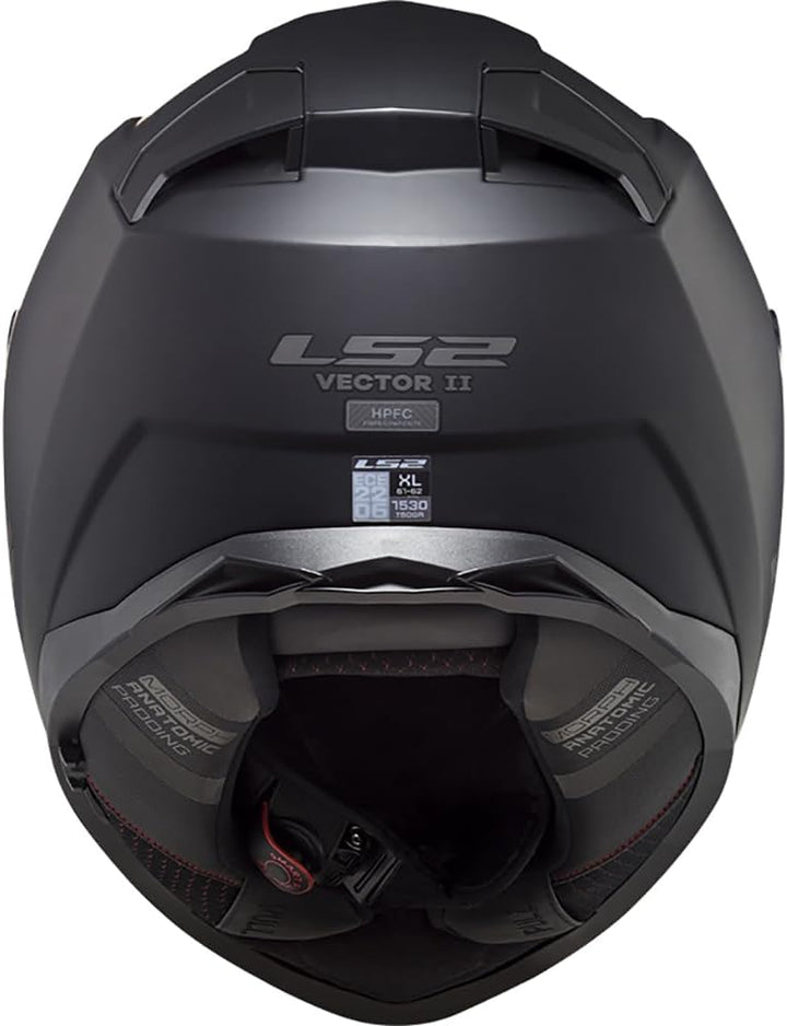LS2, Integralhelme motorrad VECTOR II solid noir mat, 4XL 4XL noir mat, 4XL noir mat