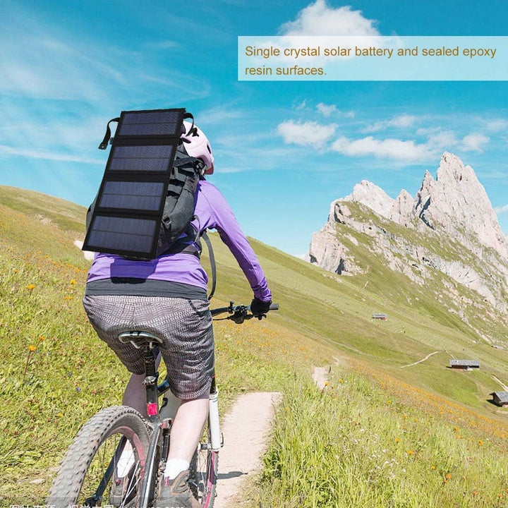Leapiture 10 W 5 V USB Faltbares Solarpanel-Ladegerät Wandern Camping Solarladegerät Monokristalline