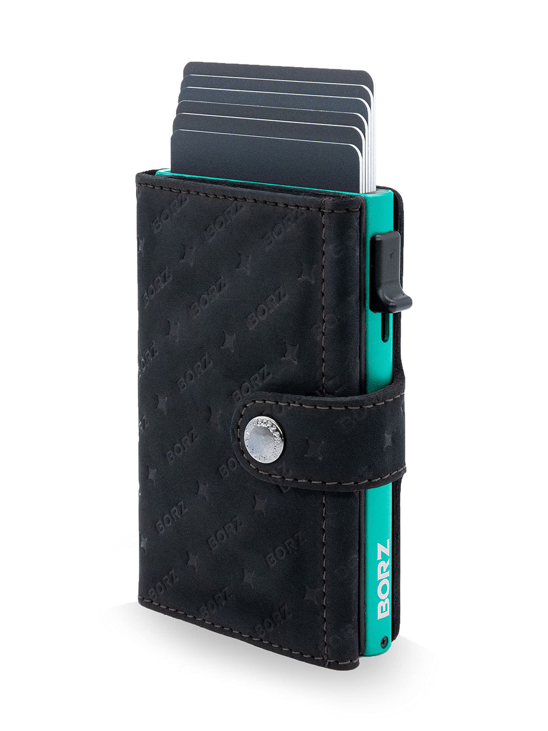 BORZ Prime Limited Kartenetui mit Münzfach für AirTag I Digitale Visitenkarte I Slim Wallet RFID Sch