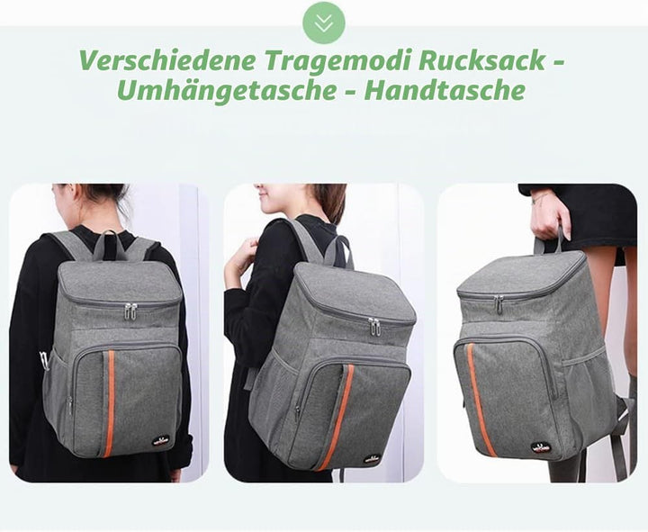 QINGLOU 28L Kühlrucksack Thermo Rucksack Picknickrucksack Kühltasche Gross Isoliert Cooler Bag Männe