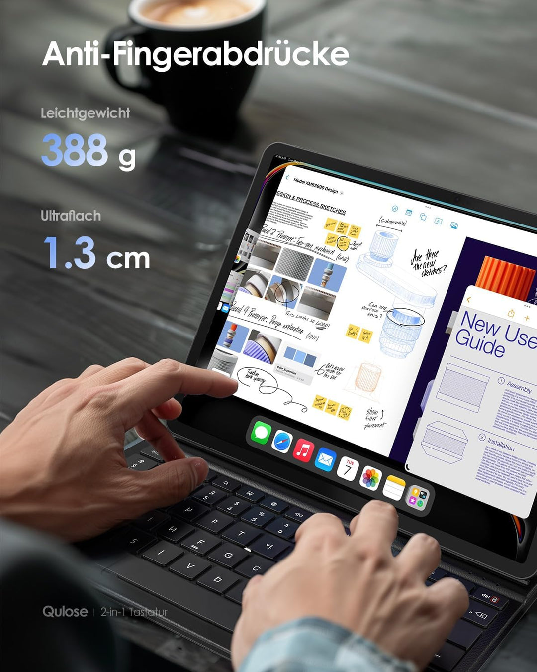 Qulose Tastatur Hülle für iPad 10. Generation 10.9 Zoll 2022, iPad 10. Generation Tastatur Hülle, Ul