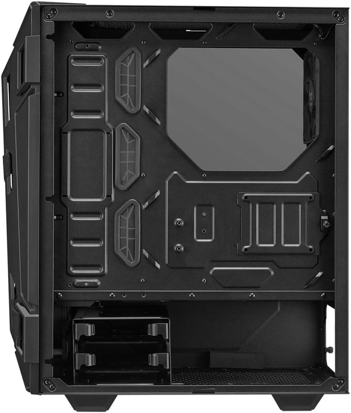ASUS TUF Gaming GT301 kompaktes PC Gehäuse (Mid-Tower, Seitenwand aus Glas, 120mm Aura-RGB-Lüfter, A