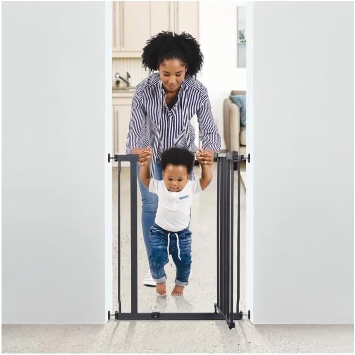 Dreambaby AVA Slimline Babyschutzgitter – sicheres & ausziehbares Druckgitter für Treppen und Hunde