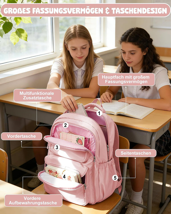 Grosse Rucksack Schule Teenager Mädchen Schulrucksack Teenager Mit Laptopfach Schulranzen Mit Laptop