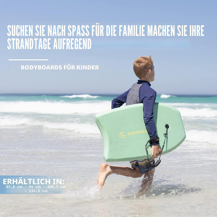 Reed Body Board Bodyboard für Strand, Kinder, Leichter EPS-Core, Doppelk, doppeltes Drehgelenk, gewi