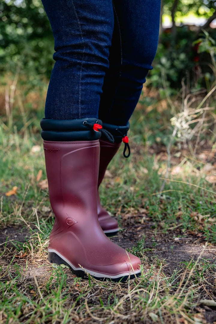 DUNLOP Protective Footwear Kids Blizzard, gefütterte Kinder Gummistiefel 37 EU Burgundy, 37 EU Burgu