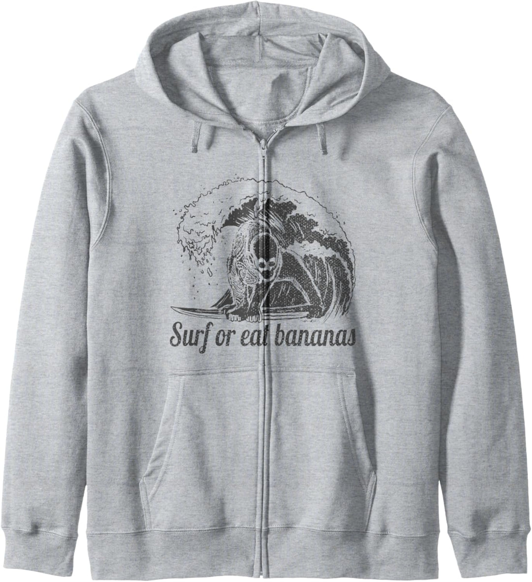 Surf or eat bananas surfing the wave Maori Monkey to Beach Kapuzenjacke