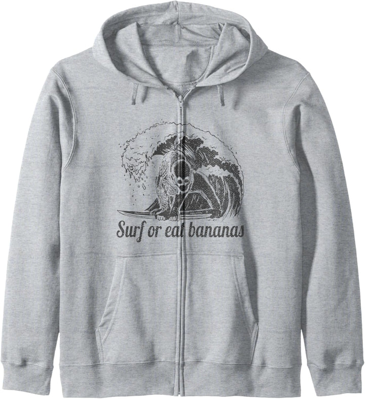 Surf or eat bananas surfing the wave Maori Monkey to Beach Kapuzenjacke