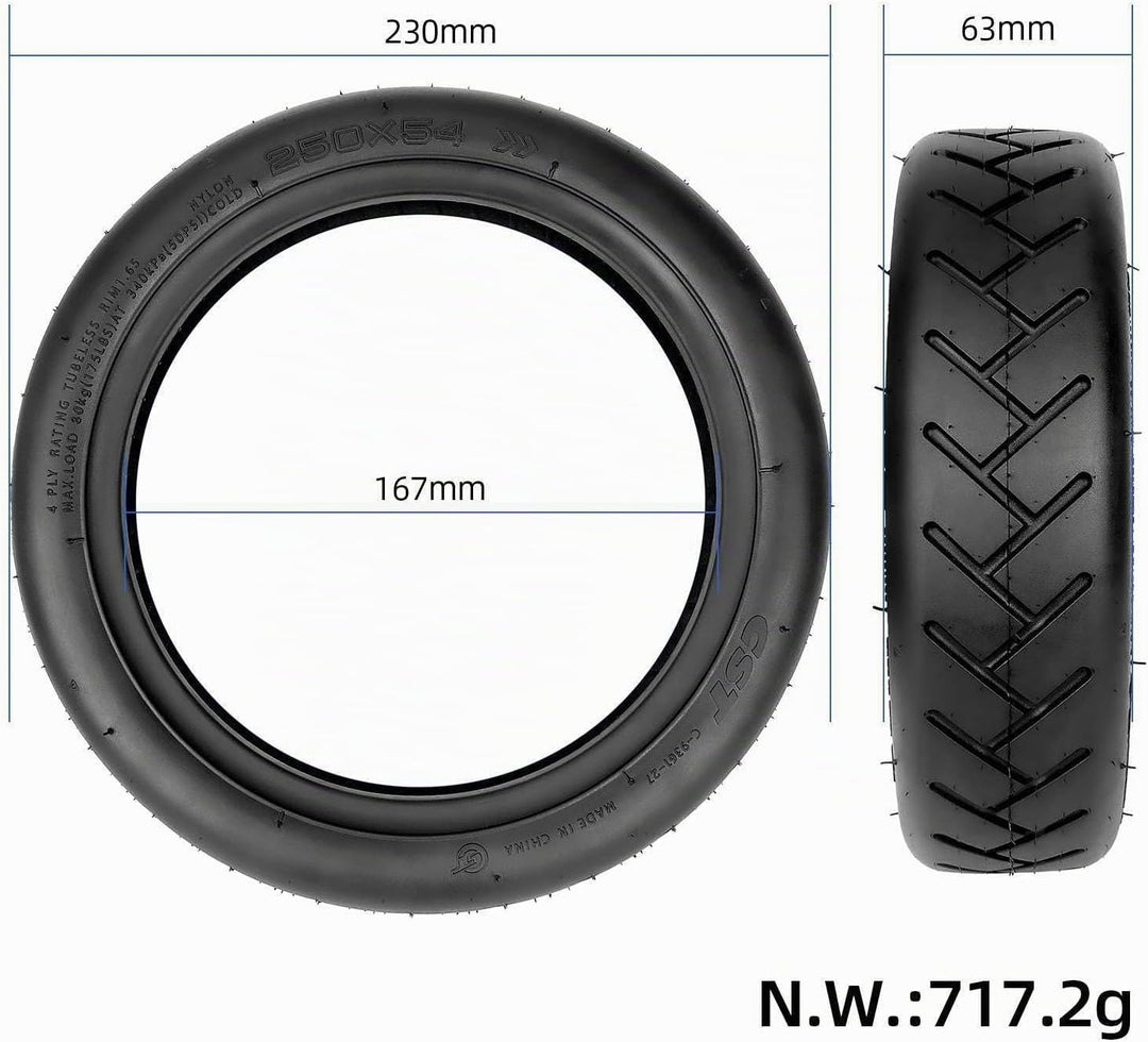 10 Zoll Tubeless Reifen für Xiaomi 4Pro/4Lite, 250 * 54 Selbstreparierende Offroad-Reifen für Xiaomi