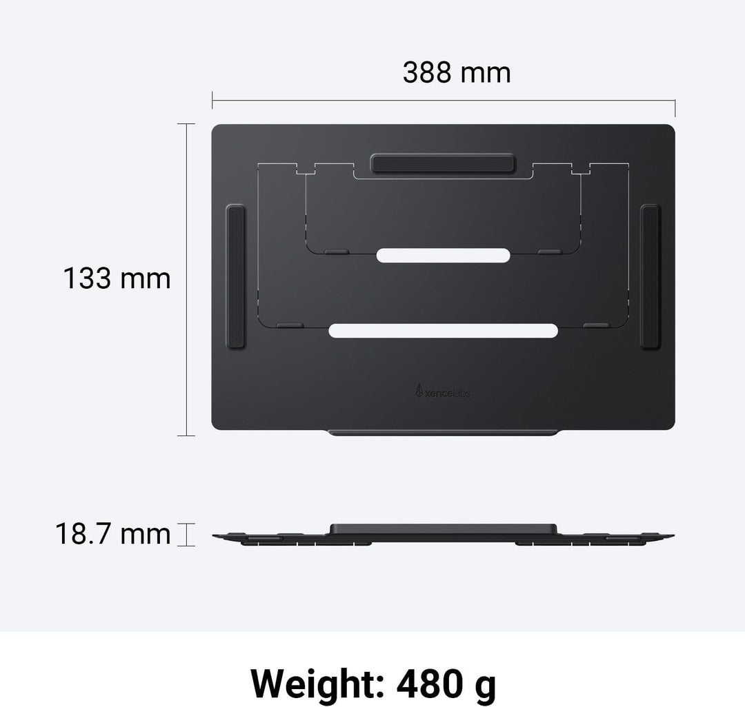 XENCELABS Mobile Easel Standfuss für Pen Display 16, Verstellbarer Zusammenklappbarer Ständer mit Zw