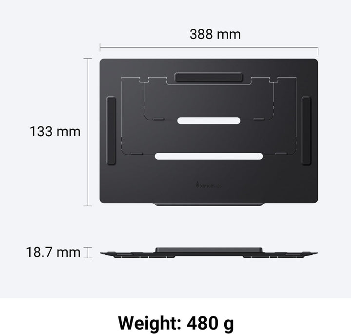 XENCELABS Mobile Easel Standfuss für Pen Display 16, Verstellbarer Zusammenklappbarer Ständer mit Zw