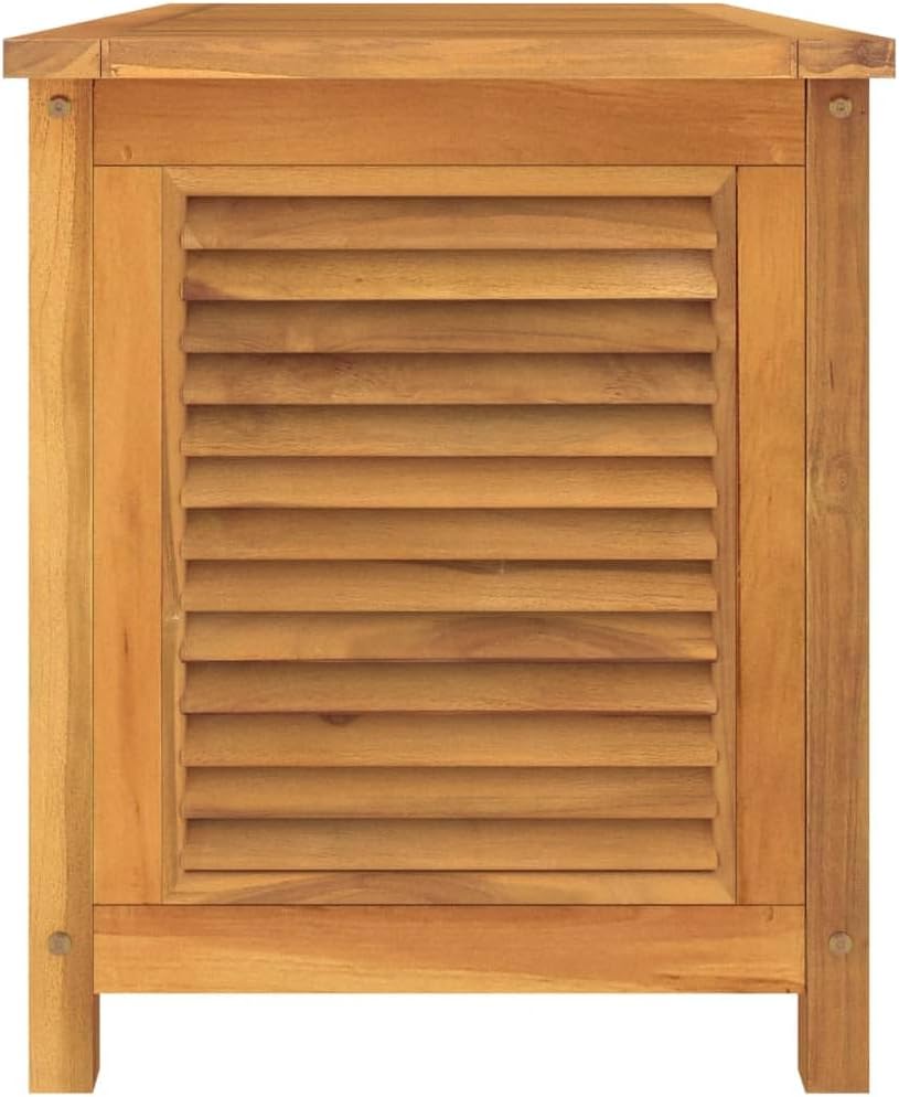 vidaXL Gartenbox mit Beutel 114x50x58 cm Massivholz Teak 114 x 50 x 58 cm, 114 x 50 x 58 cm