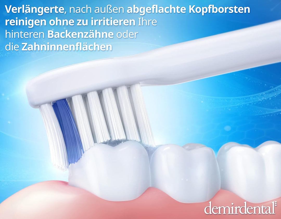 8er demirdental Ersatzbürsten passend für Philips Sonicare, Mini Aktivkohle Aufsätze & Aufsteckbürst