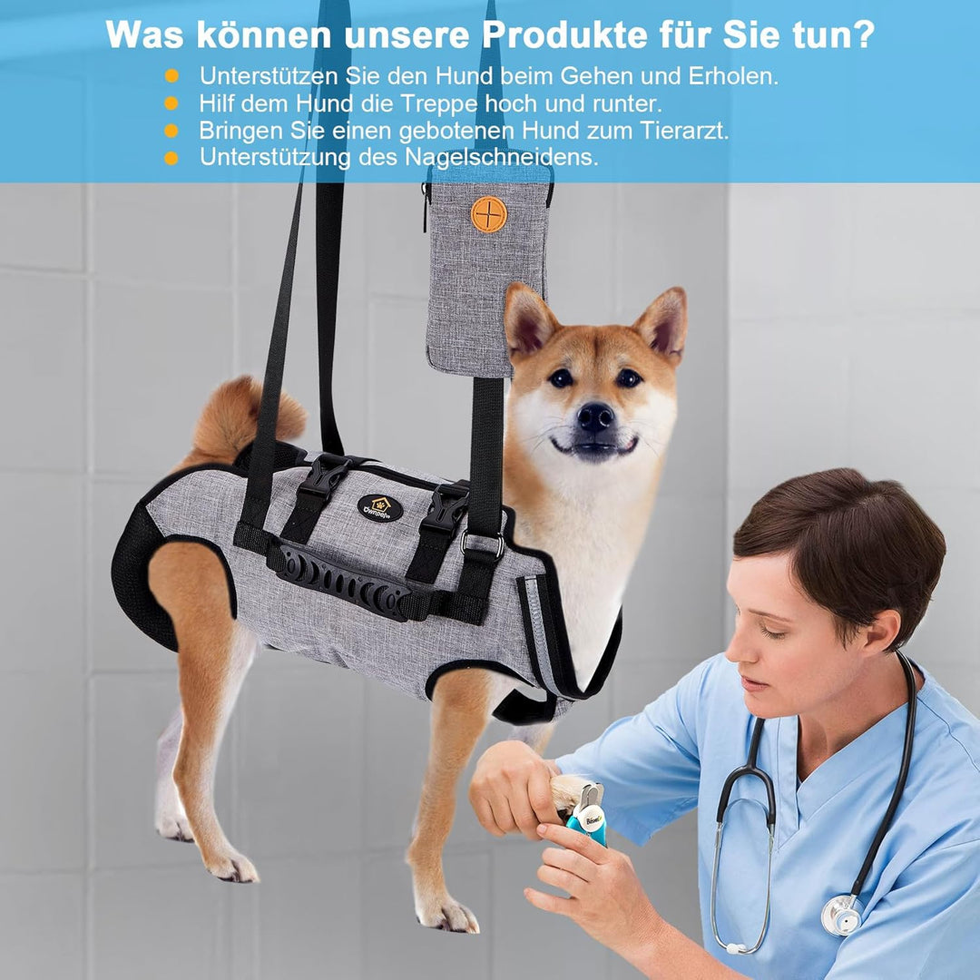 Ownpets Tragehilfe Geschirr, Hebegeschirr, Tragtuch für grosse Hunde, Ganzkörpergeschirr, Tragetasch