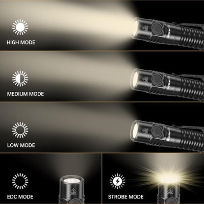 Wurkkos FC11C LED-Taschenlampe,superhelle LED-Taschenlampe,1300Lumen 4000K Taschenlampe,90CRI,519A L