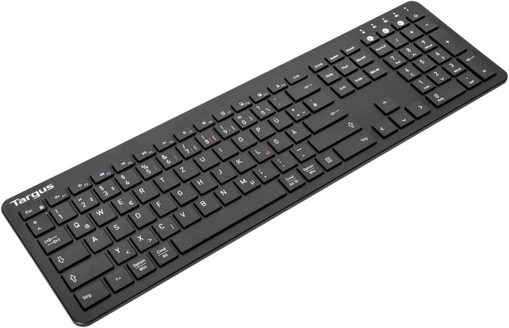 Targus AKB864DE Antimikrobielle Bluetooth-Tastatur für mehrere Geräte in voller Grösse (DE)