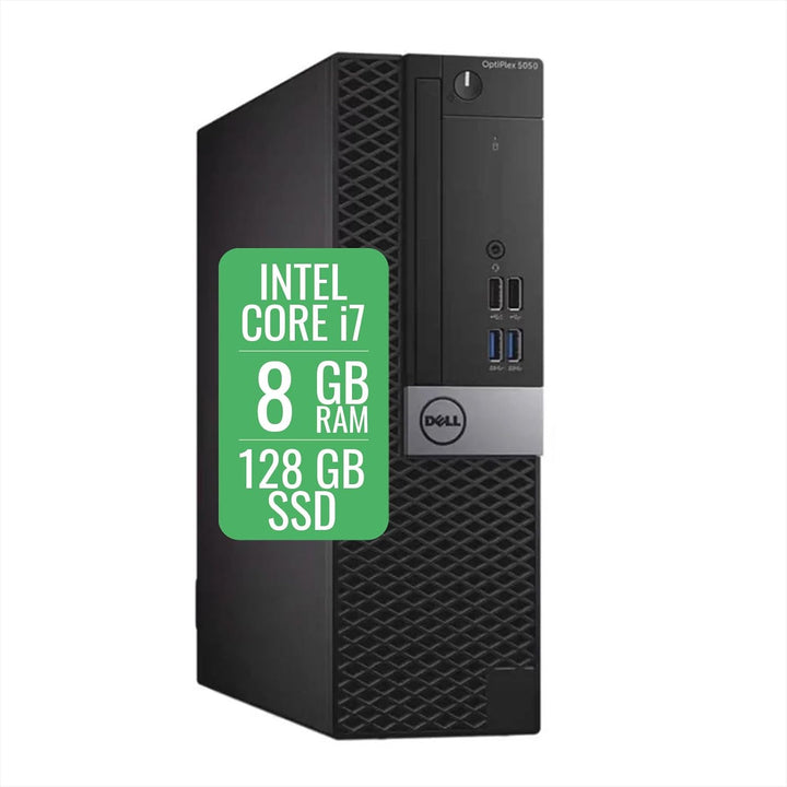 Dell Optiplex 5050 SFF Computer PC Desktop Business Intel Core i7 7th, RAM 8 GB, SSD 128 GB, WLAN US