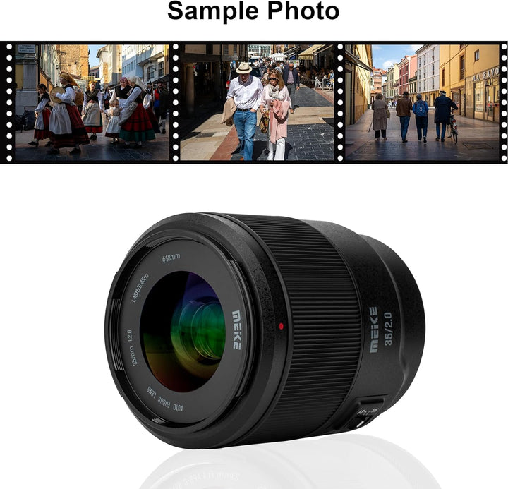 Meike 35mm F2.0 Vollformat-AF-STM-Objektiv (Schrittmotor) mit grosser Blendenöffnung, Autofokus und