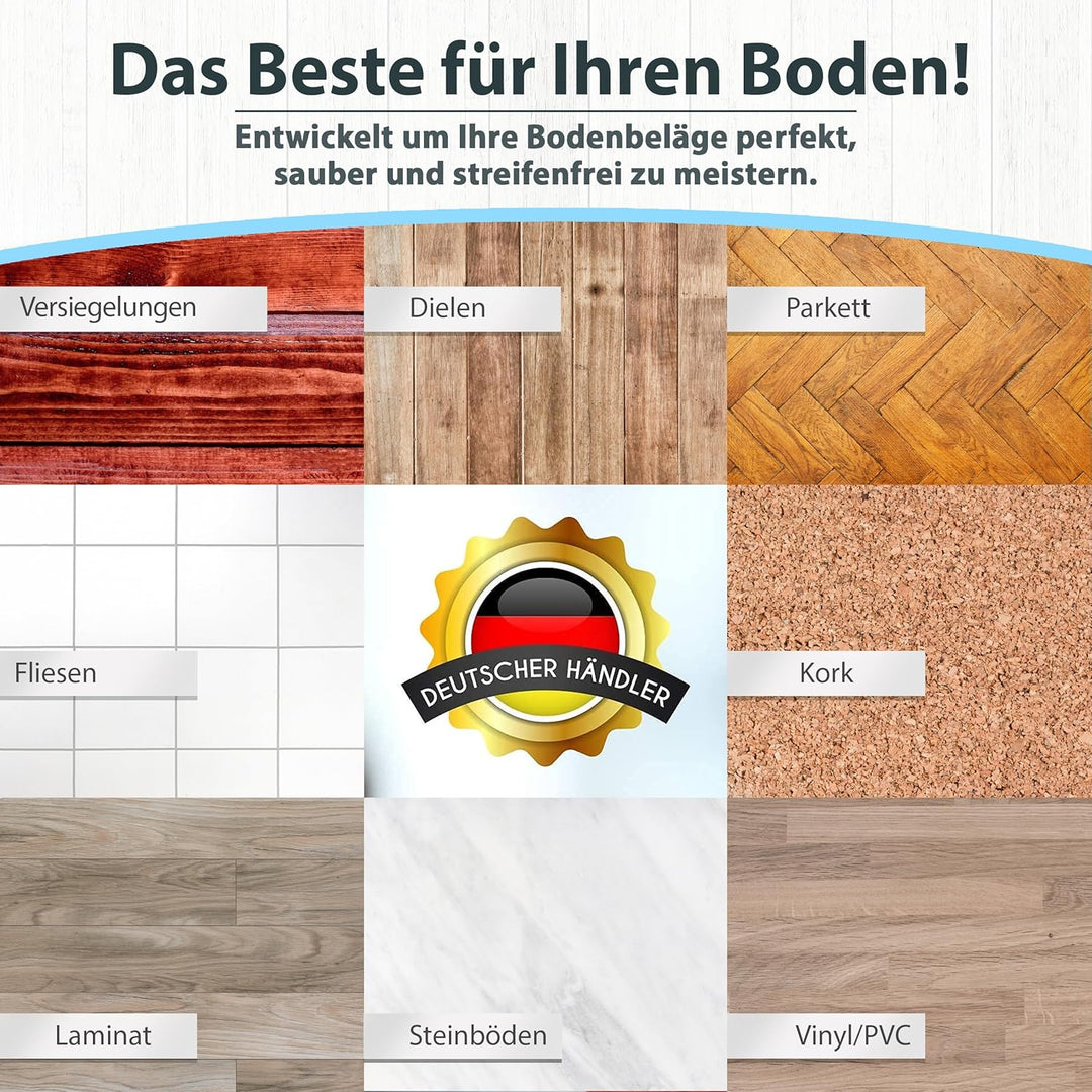10 Stück Premium Wischmopbezug Ersatzbezug Set Baumwolle für 40 cm Wischmop Klapphalter Made IN Euro