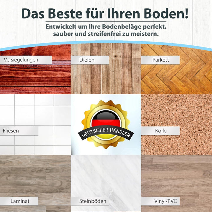 10 Stück Premium Wischmopbezug Ersatzbezug Set Baumwolle für 40 cm Wischmop Klapphalter Made IN Euro