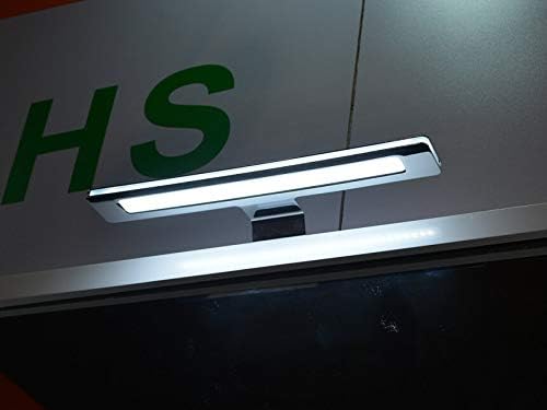 Lampenlux LED Unterbauleuchte Midgel Spiegelleuchte silber 7W Spiegel Schrank warmweiss